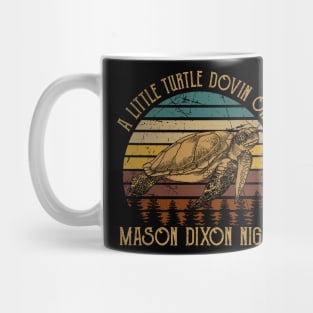 A Little Turtle Dovin on a Mason Dixon Night Vintage Turtle Mug